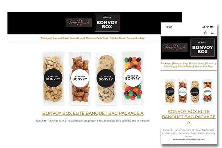 Torn Ranch B2B ordering site screenshot
